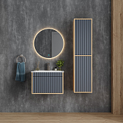 Шкаф-пенал Onika Дайлер 35 подвесной графит/дуб сонома , изображение 2