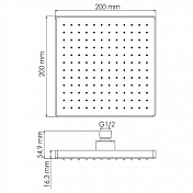 Верхний душ Wasserkraft A140 , изображение 3