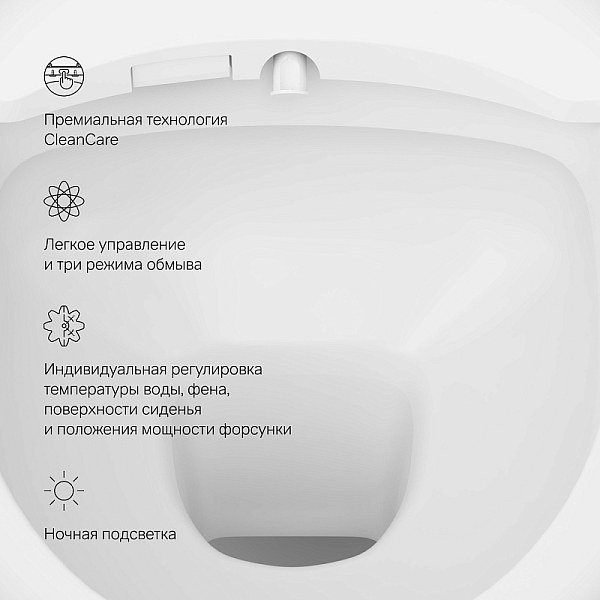 Унитаз подвесной AM.PM Awe C111739SC с функцией биде , изображение 10