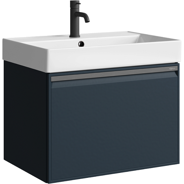 Тумба с раковиной Aqwella Pure 66 серый матовый , изображение 1