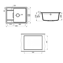 Фото Мойка кухонная Point Стил 65 PN3009GR графит