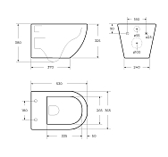 Унитаз подвесной Cezares Relax CZR-3806-53-TH-TOR/SC , изображение 14
