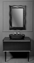 Фото Тумба под раковину Armadi Art Vallessi Avantgarde Canale 80 черная, хром