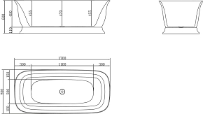 Фото Акриловая ванна BelBagno BB400-1700-800 170х80