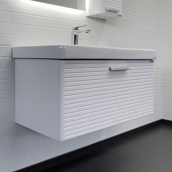 Тумба с раковиной Comforty Танжер 90П белая матовая , изображение 1