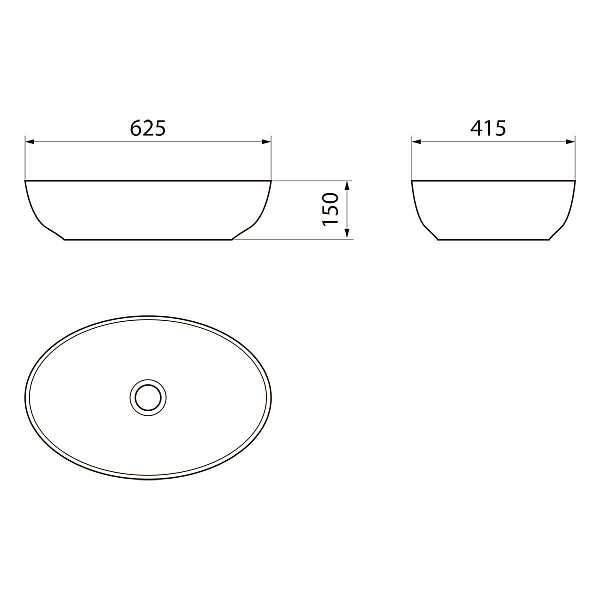 Раковина Point Сатурн PN43901 63 см , изображение 5