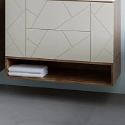 Полка Бриклаер Кристалл 100 под тумбу, дуб крафт табачный