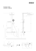 Душевая стойка Black&White Gravity GH-9005-C хром , изображение 15