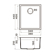 Мойка кухонная Omoikiri Bosen 38-U-BL черный , изображение 3