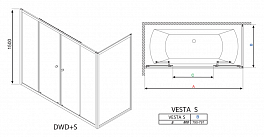 Боковая стенка Radaway Vesta S 80 прозрачное стекло , изображение 5