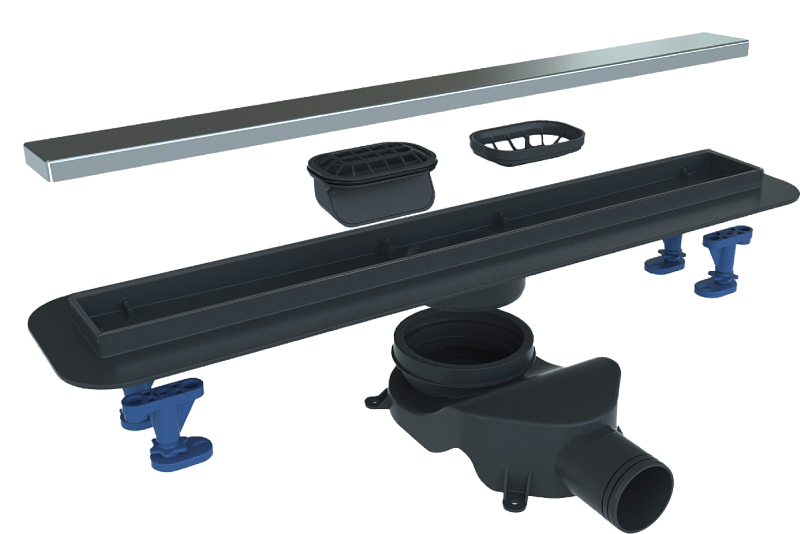 Душевой лоток BelBagno Luce BB-LD-LUCE-60-CR с решеткой 60 см , изображение 1