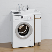 Тумба под раковину СаНта Марс 80 напольная, для стиральной машины, янтарная , изображение 7