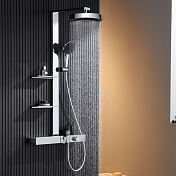 Душевая стойка Black&White Gravity GH-9005-C хром , изображение 8