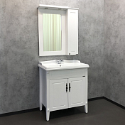 Зеркало-шкаф Comforty Палермо 80 белый глянец , изображение 4