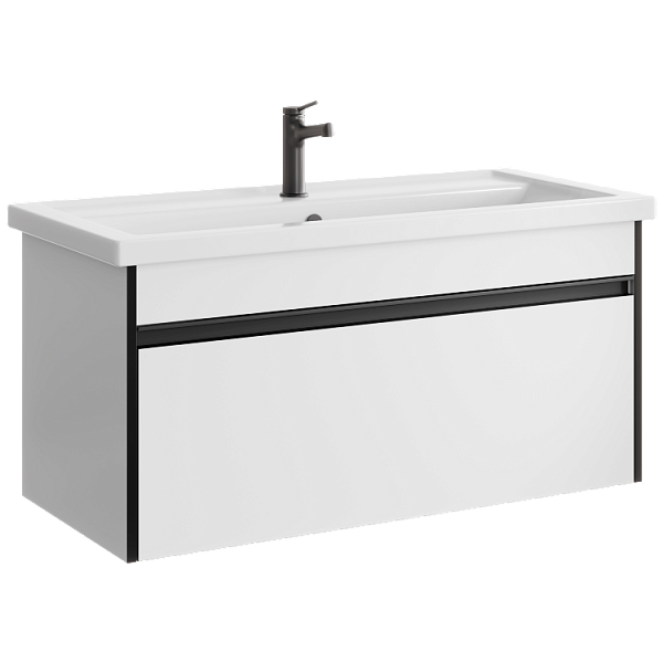 Тумба с раковиной Aqwella Urban 100 белый , изображение 1