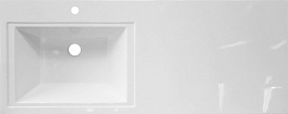 Тумба с раковиной Эстет Dallas Luxe 130 L белая подвесная 2 ящика , изображение 8