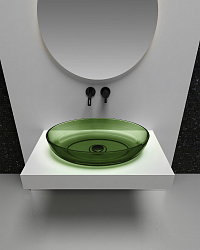 Фото Раковина Abber Kristall AT2801Emerald 60 см