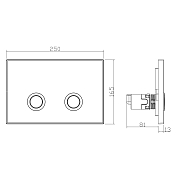 Кнопка смыва Point Венера PN44071WC белый/хром , изображение 2