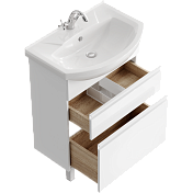 Тумба с раковиной Aqwella Rodos 65 белая, напольная , изображение 2