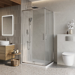 Фото Душевой уголок BelBagno Luce AH-2-120/90-C-Cr