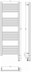 Фото Полотенцесушитель электрический Сунержа Богема 3.0 прямая 120х40 R тёмный титан муар