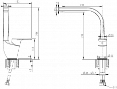 Смеситель Bravat Line F75299C-2 для кухонной мойки , изображение 3