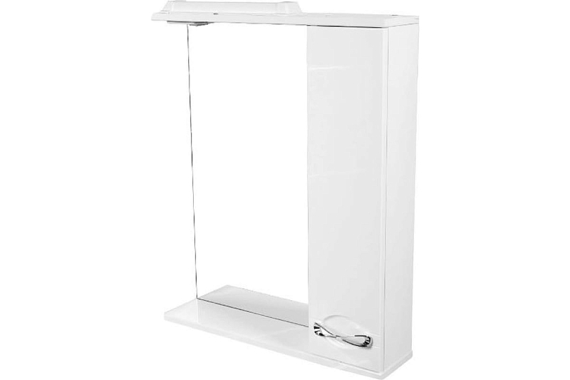 Зеркало-шкаф Sanflor Палермо 75 R белый глянец , изображение 1