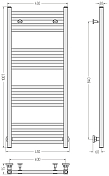 Полотенцесушитель водяной Сунержа Модус 100х40 без покрытия , изображение 5