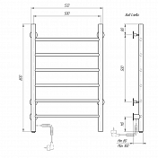 Полотенцесушитель электрический Domoterm Классик 50х80 L , изображение 4