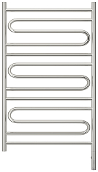Фото Полотенцесушитель электрический Сунержа Элегия 3.0 100х60 R без покрытия