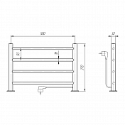 Полотенцесушитель электрический Domoterm Полка 50х35 R , изображение 2
