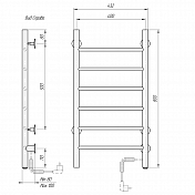 Полотенцесушитель электрический Domoterm Аврора 40х80 R , изображение 4