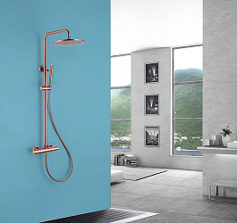 Фото Душевая стойка Abber Wasser Kreis AF8160RG розовое золото