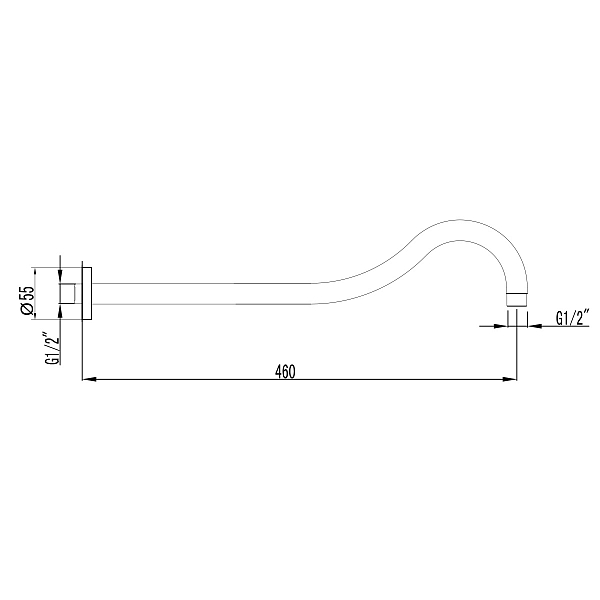 Кронштейн для верхнего душа Lemark LM4887B , изображение 2