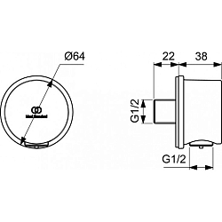 Фото Шланговое подключение Ideal Standard IdealRain BC808XG