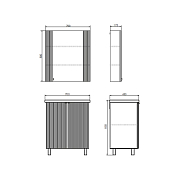 Изображение Зеркало-шкаф Comforty Лима 70 белый матовый Зеркало-шкаф Comforty Лима 70 белый матовый , изображение 6
