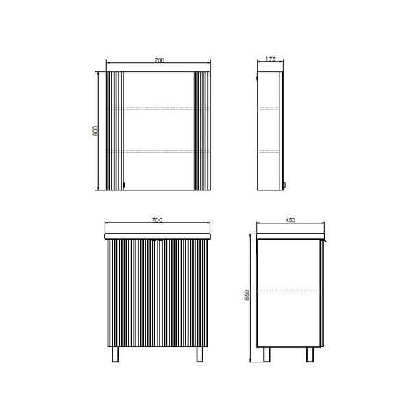 Зеркало-шкаф Comforty Лима 70 белый матовый , изображение 6