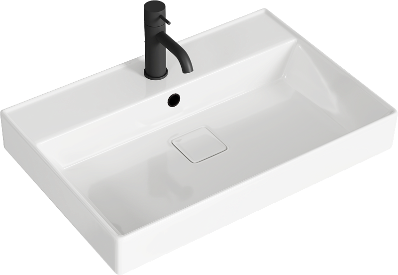 Тумба с раковиной Aqwella Pure 66 серый матовый , изображение 3