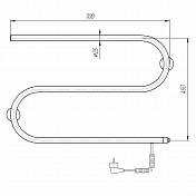 Полотенцесушитель электрический Domoterm S-образный 70x40 R , изображение 4