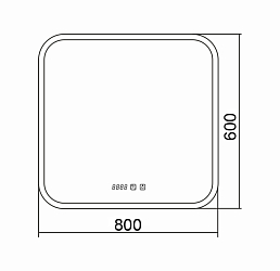 Фото Зеркало Azario Стив 80х60