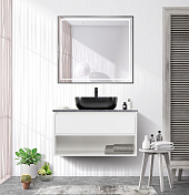 Зеркало BelBagno Kraft SPC-KRAFT-900-800-LED-TCH-WARM-NERO , изображение 8