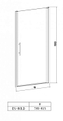 Душевая дверь Esbano ES-80LD 80 L , изображение 3