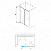 Душевая дверь в нишу RGW Passage PA-016 150 см профиль хром , изображение 2