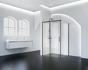 Фото Душевой уголок BelBagno Acqua AH-1-130/90-C-NERO