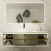 Тумба с раковиной Black&White Gravity AV707.1500 MINT 150 зеленый матовый , изображение 3