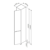Шкаф-пенал AM.PM Gem S правый белый , изображение 5