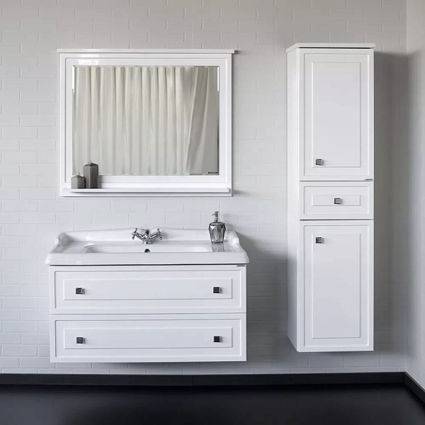 Тумба с раковиной Comforty Феррара 100 белый глянец , изображение 5