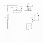 Душевой комплект Abber Daheim AF8251NG никель , изображение 3