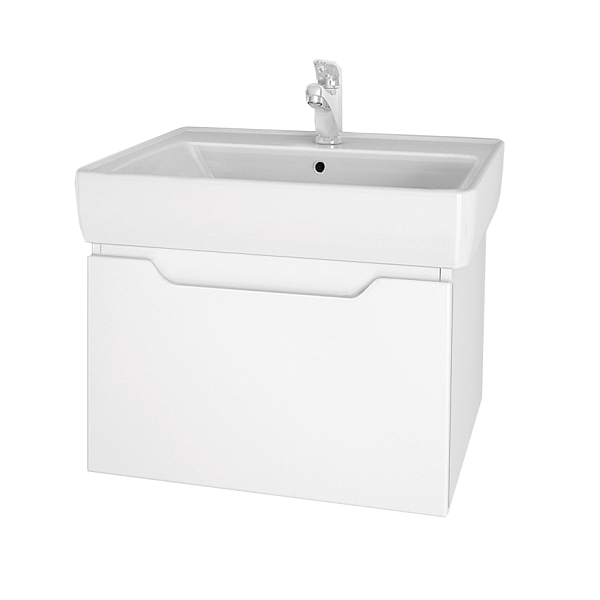 Тумба под раковину Dreja Tiny 50 белый глянец , изображение 1