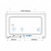 Шторка на ванну RGW Screens SC-41 180х150 стекло шиншилла , изображение 3